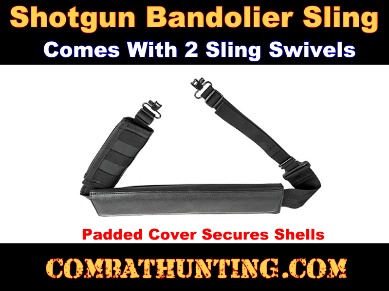 Shotgun Sling 15 Round Shot Shell Bandolier Two Point Sling style=